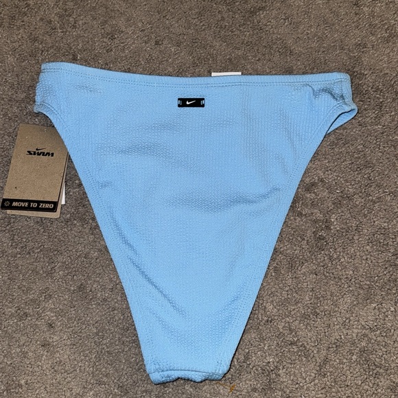 NEW Nike swim bottoms medium high waist light blue $54 womens bikini bottoms NWT - Picture 5 of 6